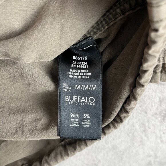 BUFFALO David Bitton Military Utility Jacket Women’s M Green Y2K Twilight Grunge - Picture 9 of 9